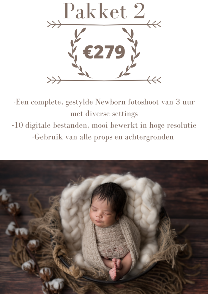 prijslijst newborn fotoshoot beuningen