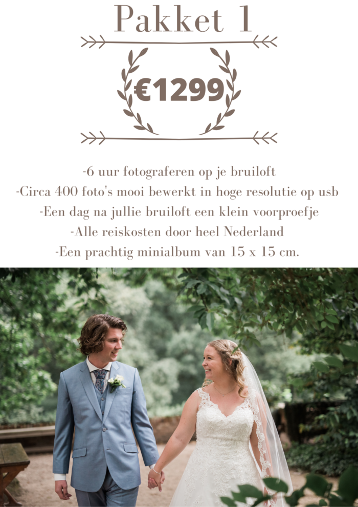 prijslijst bruidsfotograaf nijmegen