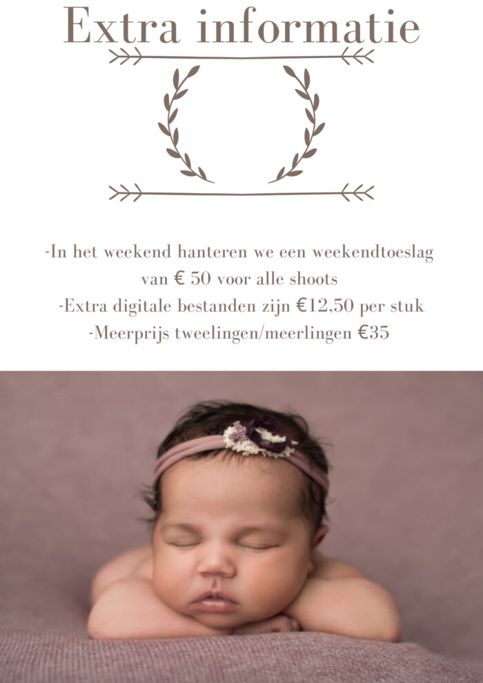 prijslijst newbornshoot prijslijst newbornshoot