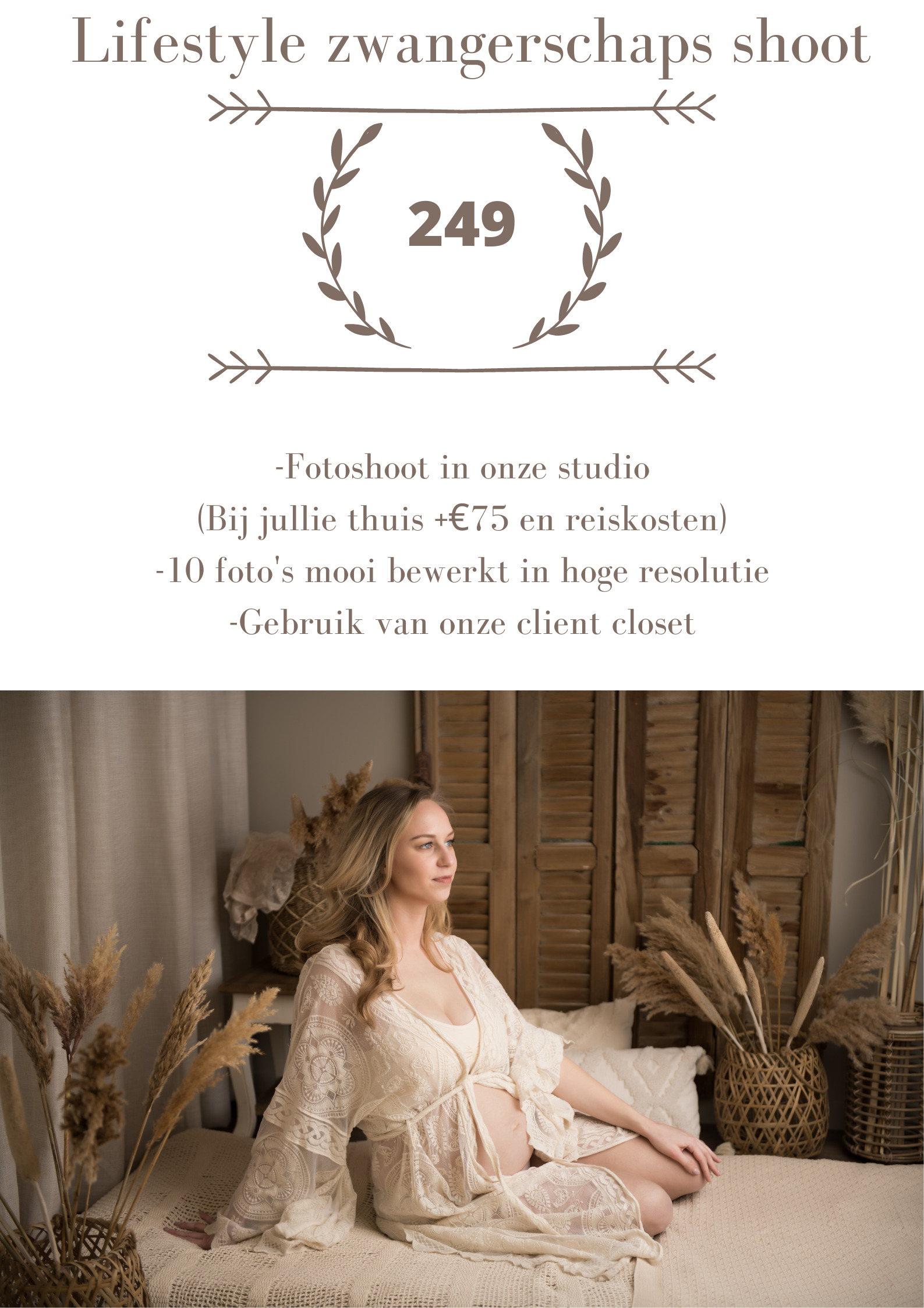 lifestyle zwangerschaps shoot